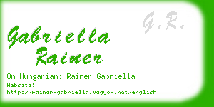 gabriella rainer business card